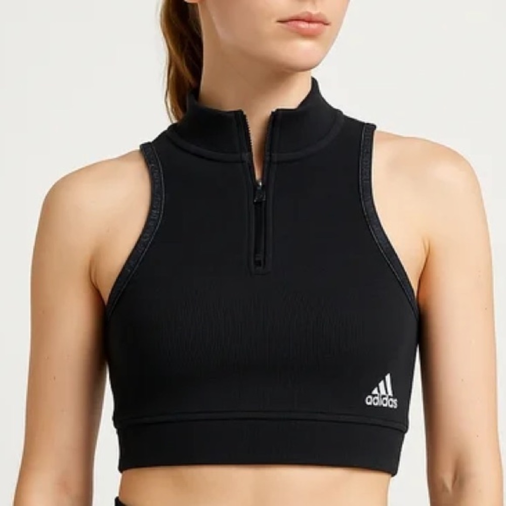 Adidas Originals All Me Medium-Support Bra Tank Top - Black - Size Large